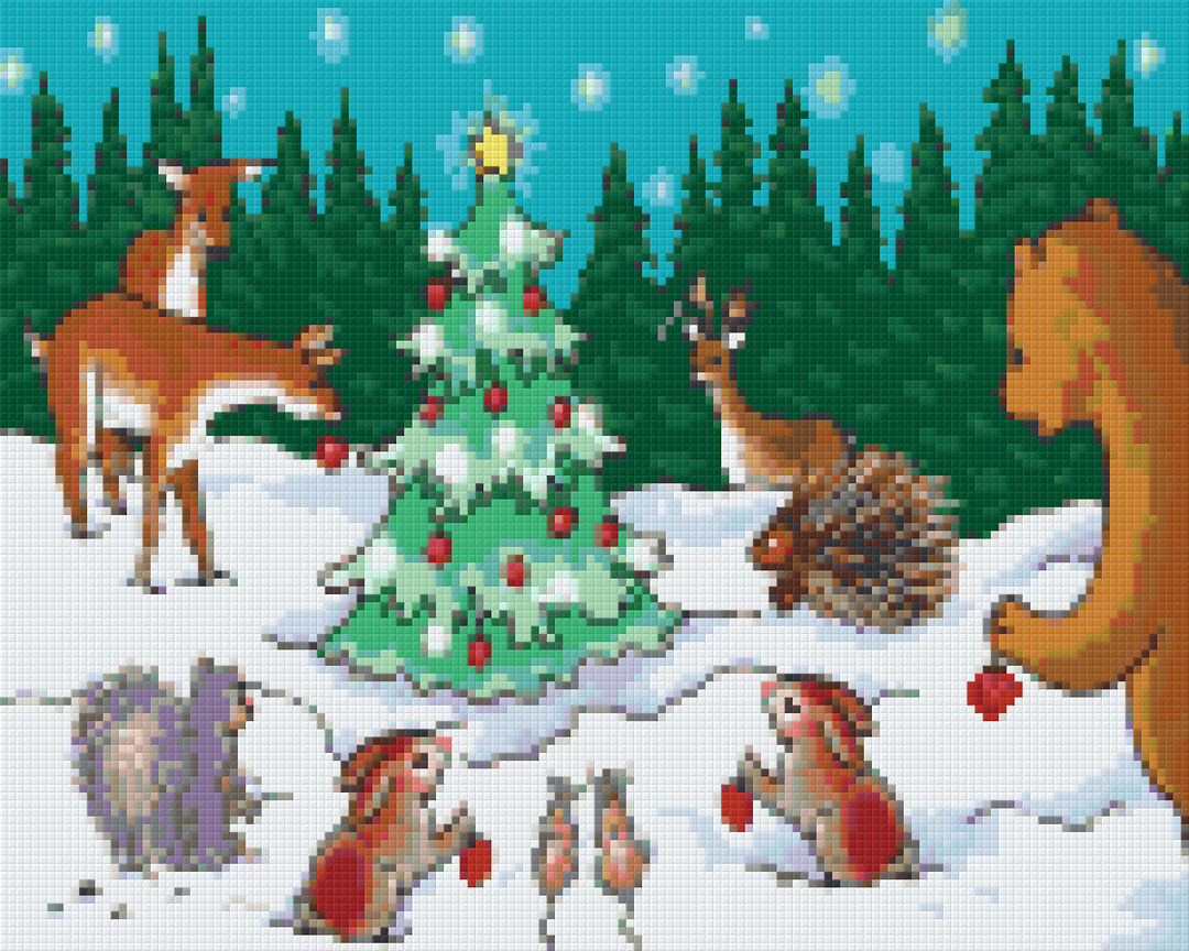 Christmas In The Woods Nine [9] Baseplate PixelHobby Mini-mosaic Art Kit image 0
